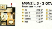 3 otaqlı Yeni tikili, Satış, Bakı, Nəsimi, Gənclik