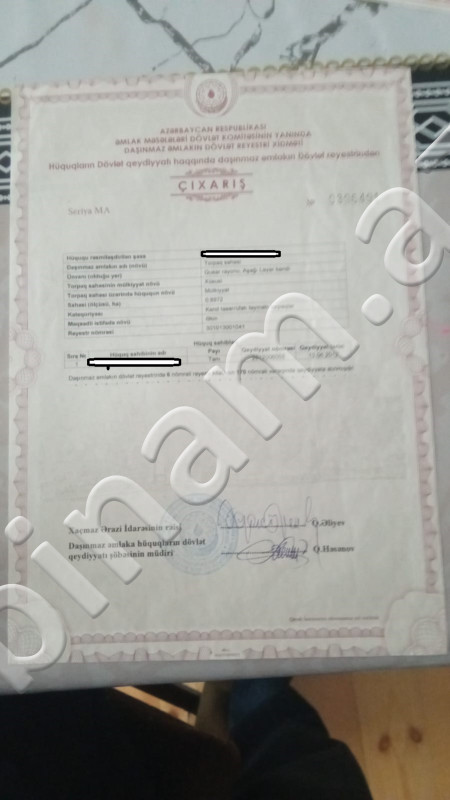 6 hektar Torpaq, Satış, Qusar