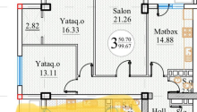 3 otaqlı Yeni tikili, Satış, Bakı, Nəsimi, 28 may