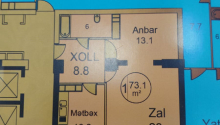 1 otaqlı Yeni tikili, Satış, Bakı, Nəsimi, 28 may