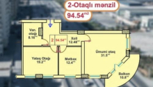 2 otaqlı Yeni tikili, Satış, Xırdalan