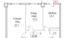 2 otaqlı Köhnə tikili, Satış, Bakı, Suraxanı, Xalqlar dostluğu